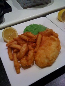 chilli and beer battered fish and chips