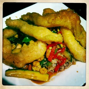 tempura chicken with chilli