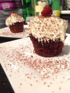 Choc chilli cherry muffins