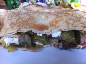 Chilli vegetable pancake stack recipe